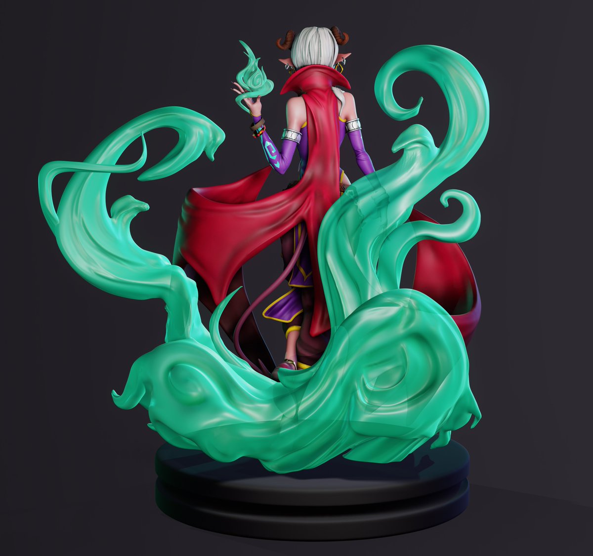 Mikari3D's tweet photo. Mercuri the Enchantress - Battle Chasers: Nightwar. 

This work was created for the #JoeMadChallenge competition, based on @JoeMadx
Thanks for contest to Slava @MAYA_slava

#Zbrush #3DCG #JoeMadChallenge 
#battlechasers #Mercuri #Enchantress https://t.co/4ERTYHfoAI
