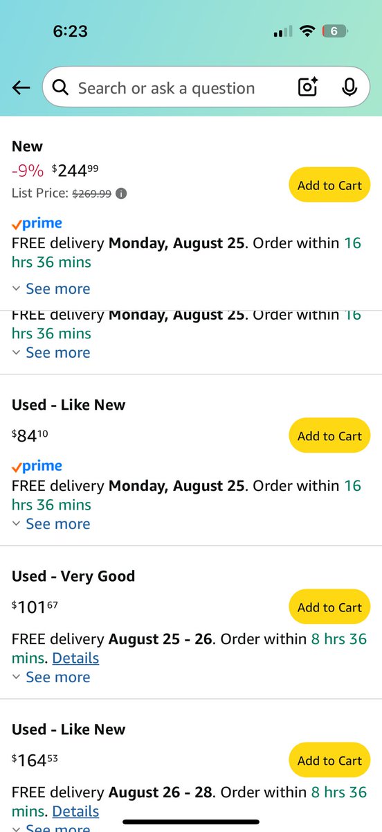 CoreySAdams's tweet photo. @DealsFinderIO No brainer still at $84, there’s still others available too. Thanks! love you deals finder, hope our days together never end https://t.co/zGXyrq7x38