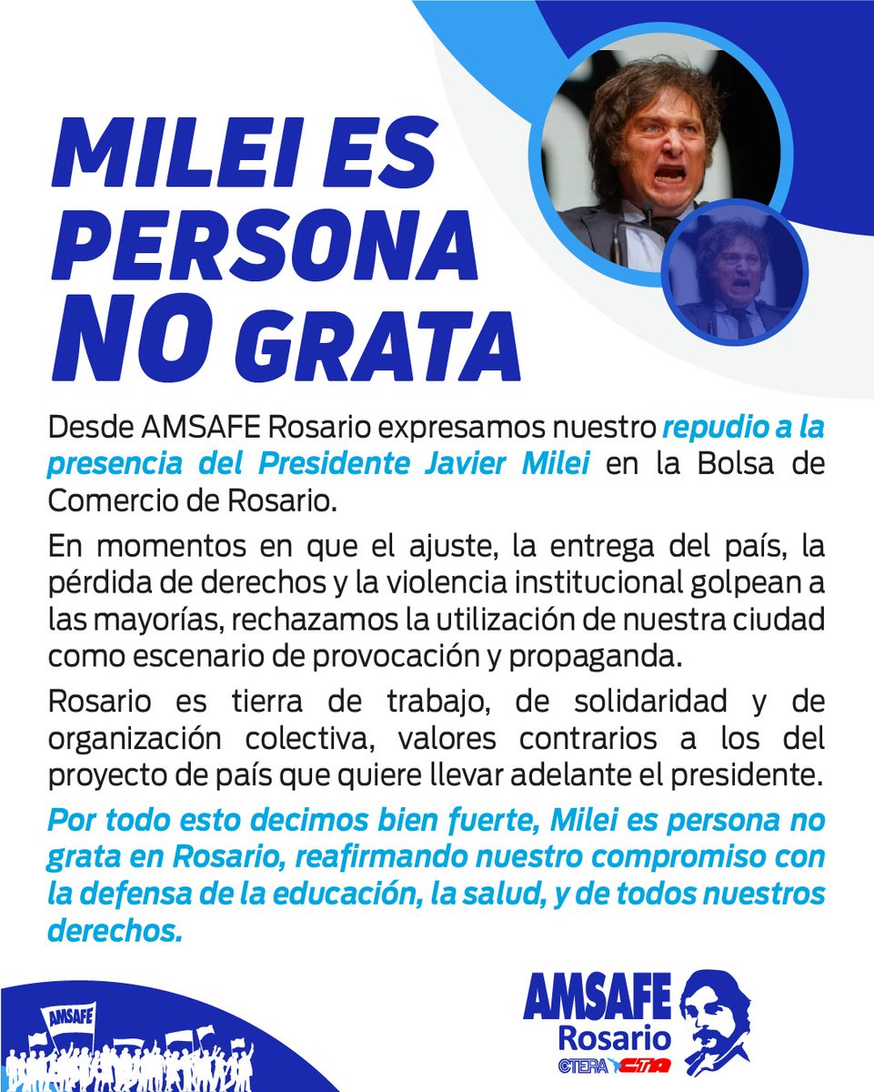 PERSONA NO GRATA
#FueraMilei