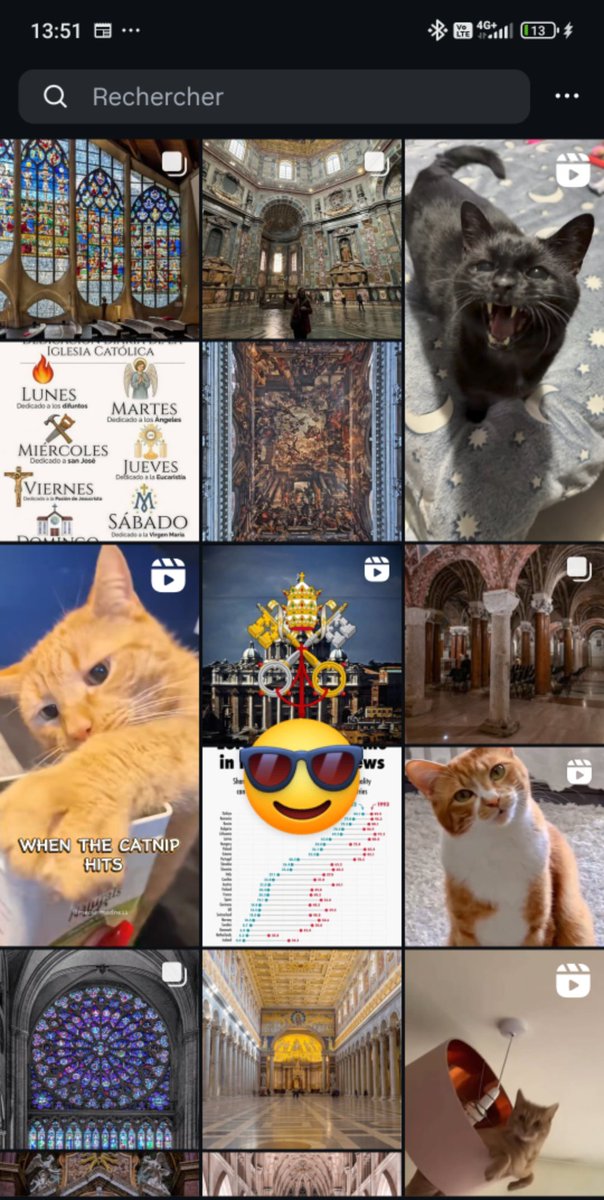 Alors moi mon feed insta c'est juste des églises et des chats 😎
On est holy ou on l'est pas hein