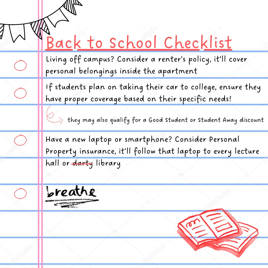 St8frmgrl's tweet image. Ready for another year of learning, campus celebrity spotting, and debriefs. And getting good grades and attending all classes, obviously. 

See something in our list?  
📱 757-595-6866

#sarahfromstatefarm #virginia #northcarolina #tennessee #westvirginia #maryland #fall2025