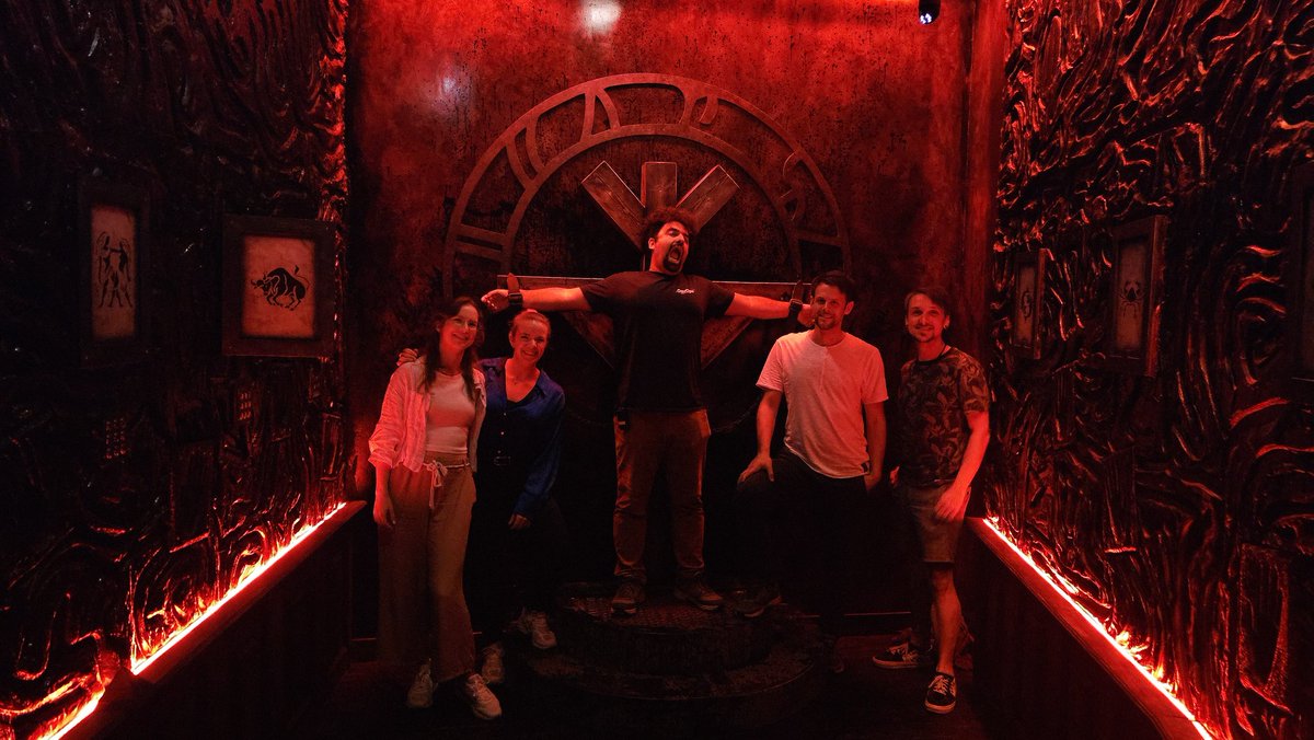 They said it was team-building. Turns out it was crucifixion. Casual Thursday in Freiburg. ☦️