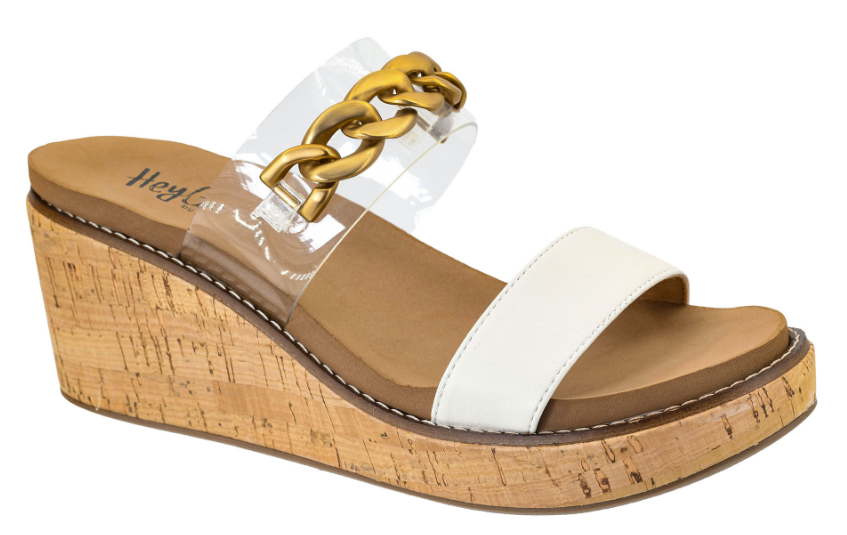 CruzByDesign's tweet photo. ✨ Girls’ Night just got glam! 👠

Slip into Corky’s hottest wedges—with clear straps, gold chain accents, and major sass. These stunners are comfy enough for cocktails *and* the dance floor. 💃

#PalmHarborBoutique #ShopTampaBay #CorkysWedges #GirlsNightGlam #StepIntoStyle https://t.co/SAM5TqG86I