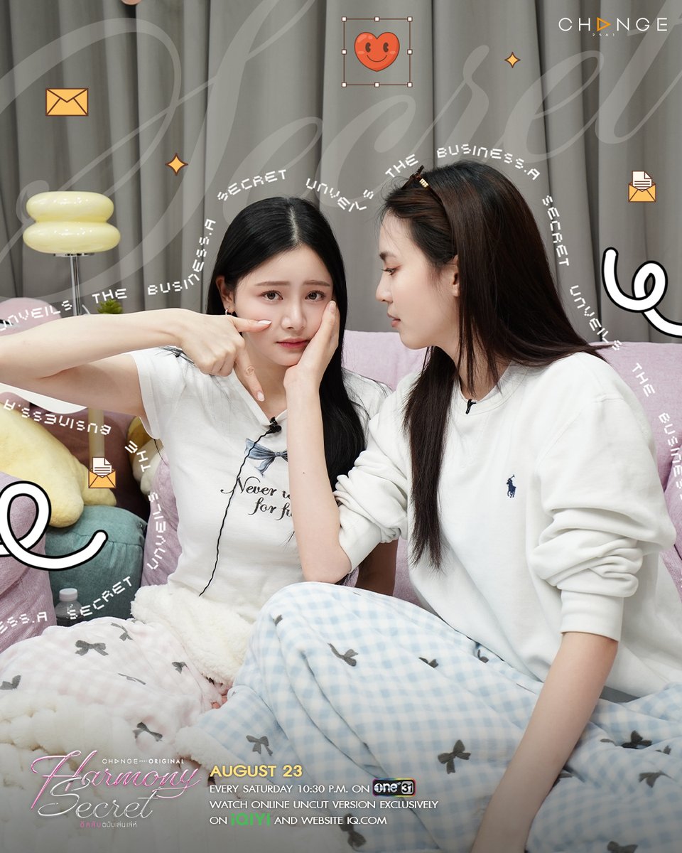 📁 Harmony Secret – Signed in love, torn by business.
Topic : #HarmonySecret EP.5
Date : Tomorrow 23.08.2025
Time : 10.30 P.M.

💌 Note : ในเกมธุรกิจ ไม่มีรักแท้ และ ศัตรูถาวร ⁺‧₊˚♡˚₊‧⁺˖🖋️

#HarmonySecret 
#HarmonySecretดีลลับฉบับเล่นเล่ห์
ทุกวันเสาร์ เวลา 22:30 น. ทาง