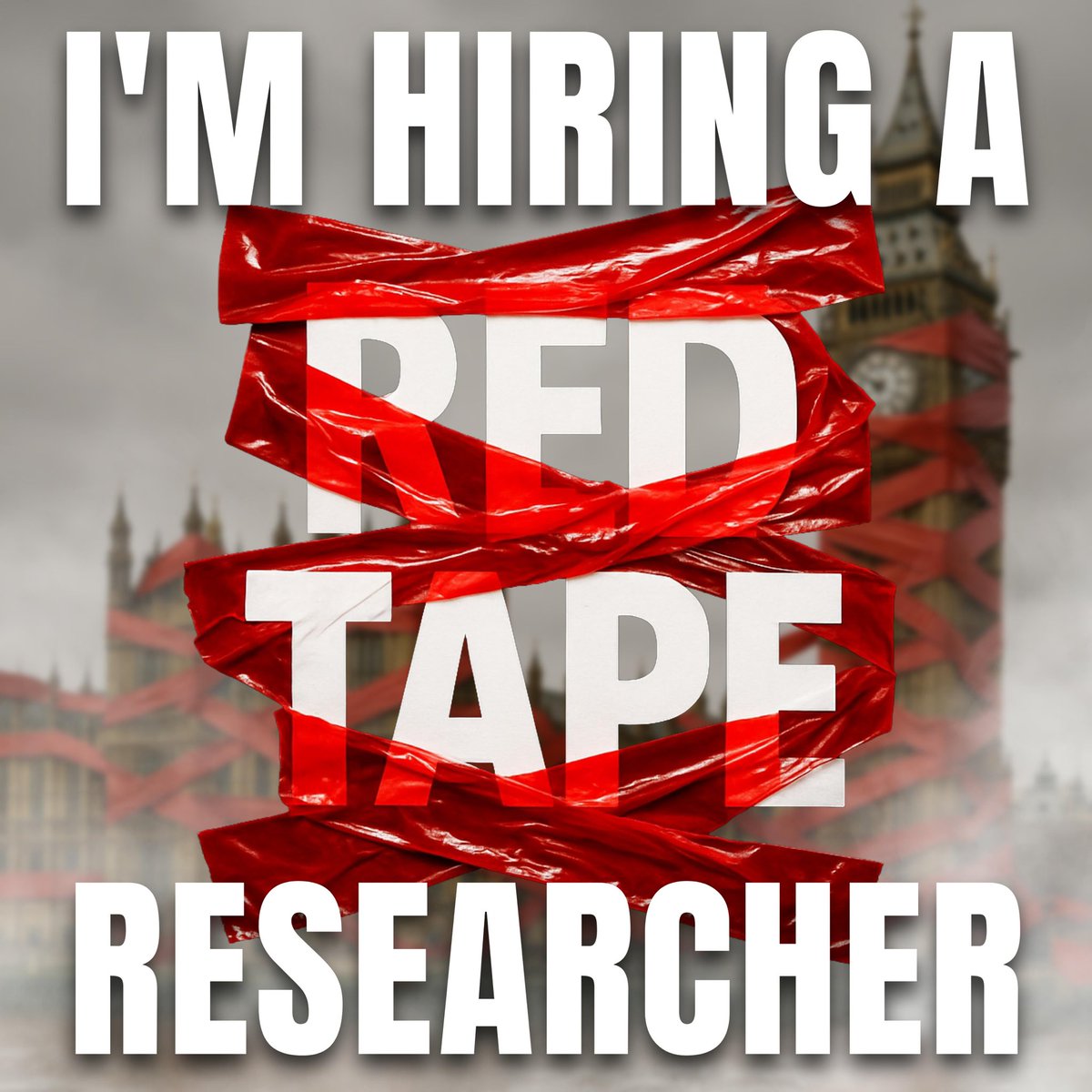 Politicians always say they will cut red tape. I’m building a plan to actually make it happen.

I’m hiring a Red Tape Researcher to help me trawl through Government bureaucracy and formulate a strategy to reform, mitigate or completely overturn the blockages to growth.

If you’re