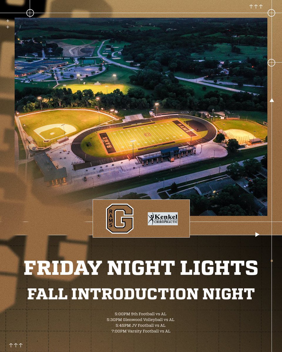 Tonight our <a href="/GlenwoodVB/">GLENWOOD VOLLEYBALL</a> team will scrimmage AL @ 5:30 in the main HS gym! <a href="/GCHSFB/">Coach Faust</a> will host <a href="/ALHSathletics/">Council Bluffs Abraham Lincoln Lynx</a> in 9th/JV/V Football starting <a href="/5/">Reserved</a>:00pm. Varsity kicks off at 7:00. We will introduce our fall activities prior to game &amp; after the 1st quarter. Admission is $5 for football.