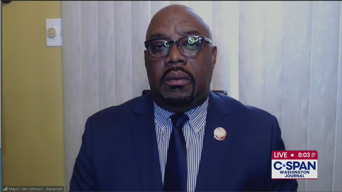 Washington Journal (@cspanwj) on Twitter photo Savannah Mayor Van Johnson (<a href="/VanRJohnson/">Van R. Johnson, II</a>), president of the African American Mayors Association (<a href="/OurMayors/">African American Mayors Association</a>), joins us to discuss President Trump's federal takeover of DC police and threats of similar actions in other cities.
LIVE: tinyurl.com/2kjaettm Savannah Mayor Van Johnson (<a href="/VanRJohnson/">Van R. Johnson, II</a>), president of the African American Mayors Association (<a href="/OurMayors/">African American Mayors Association</a>), joins us to discuss President Trump's federal takeover of DC police and threats of similar actions in other cities.
LIVE: tinyurl.com/2kjaettm