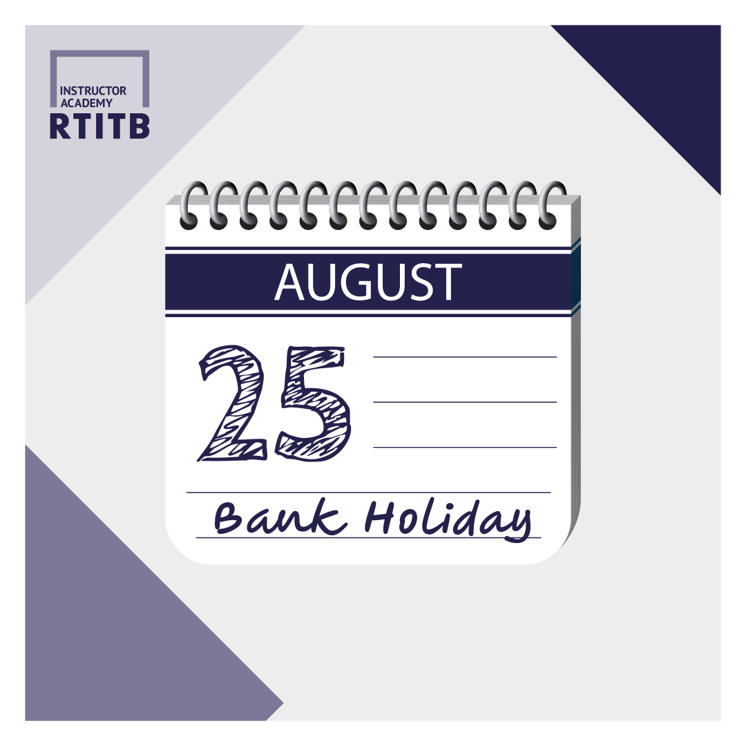 Bank Holiday Mode: Activated!
The Academy team will be taking a well-earned break this Monday 25th August for the Bank Holiday. We’ll be open again on Tuesday 26th August.
To all our UK-based customers, have a fantastic long weekend - you’ve earned it!
🌐 rtitbacademy.com