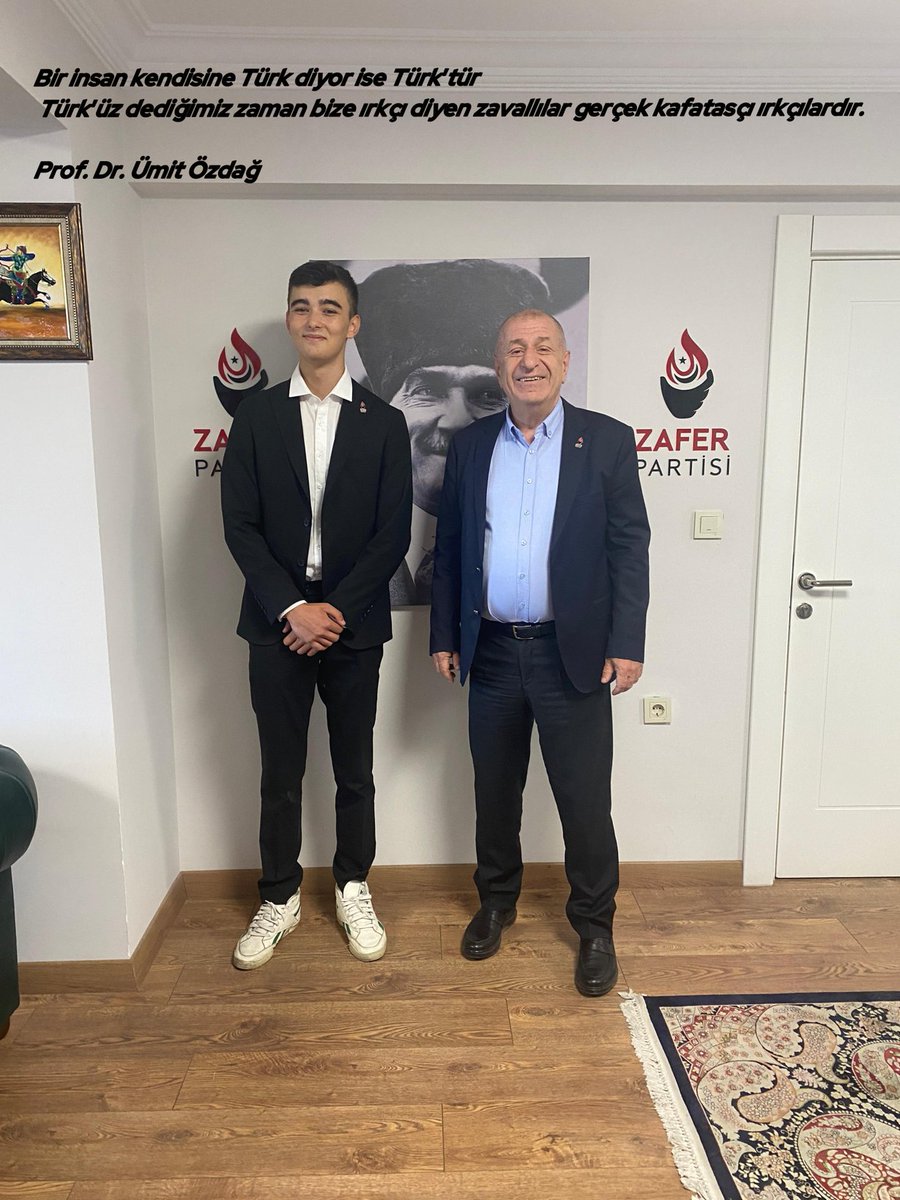 Bir insan kendisine Türk diyor ise Türk'tür. Biz Türk'üz dediğimiz zaman bize ırkçı diyen zavallılar gerçek kafatasçı ırkçılardır.

Prof. Dr. Ümit ÖZDAĞ #ÜmitÖzdağ  #kesfetteyiz <a href="/umitozdag/">Ümit Özdağ</a>