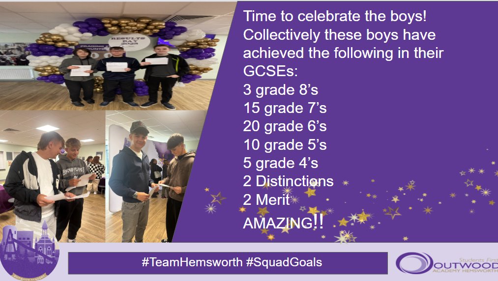 OAHemsworth's tweet photo. Today we celebrate our boys!!🎉

Well done to Marshall, Joshua, Gabriel, Mackenzie, Jack, Oliver and Drew. You all worked so hard and it was so lovely to see you all celebarting eachothers sucess!!
#TeamHemsworth #GCSEResultsDay2025 https://t.co/T6HoUsLBas
