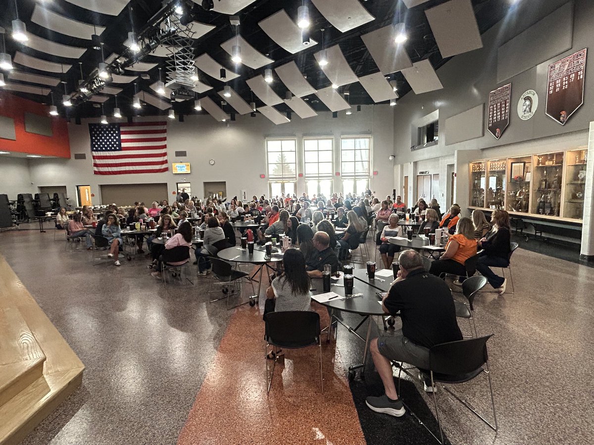 Excited to have the Arcanum-Butler Local staff back today for our district opening day celebration. #TrojanPride