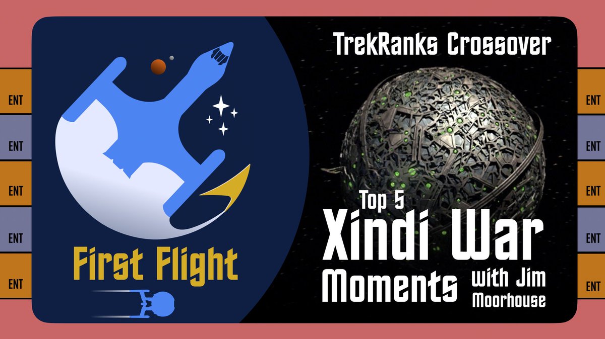 FirstFlightPod's tweet image. 🖖🏽🚀 BONUS EPISODE ALERT🚀🖖🏽

Join @abbymsommer and @shelfnerds as they wrap up their Season 3 coverage with THE tremendous ranker of Treks himself, Jim Moorhouse (@TrekRanks)!

In this fun chat, they share their Top 5 Xindi War Moments picks and reflect on the season!