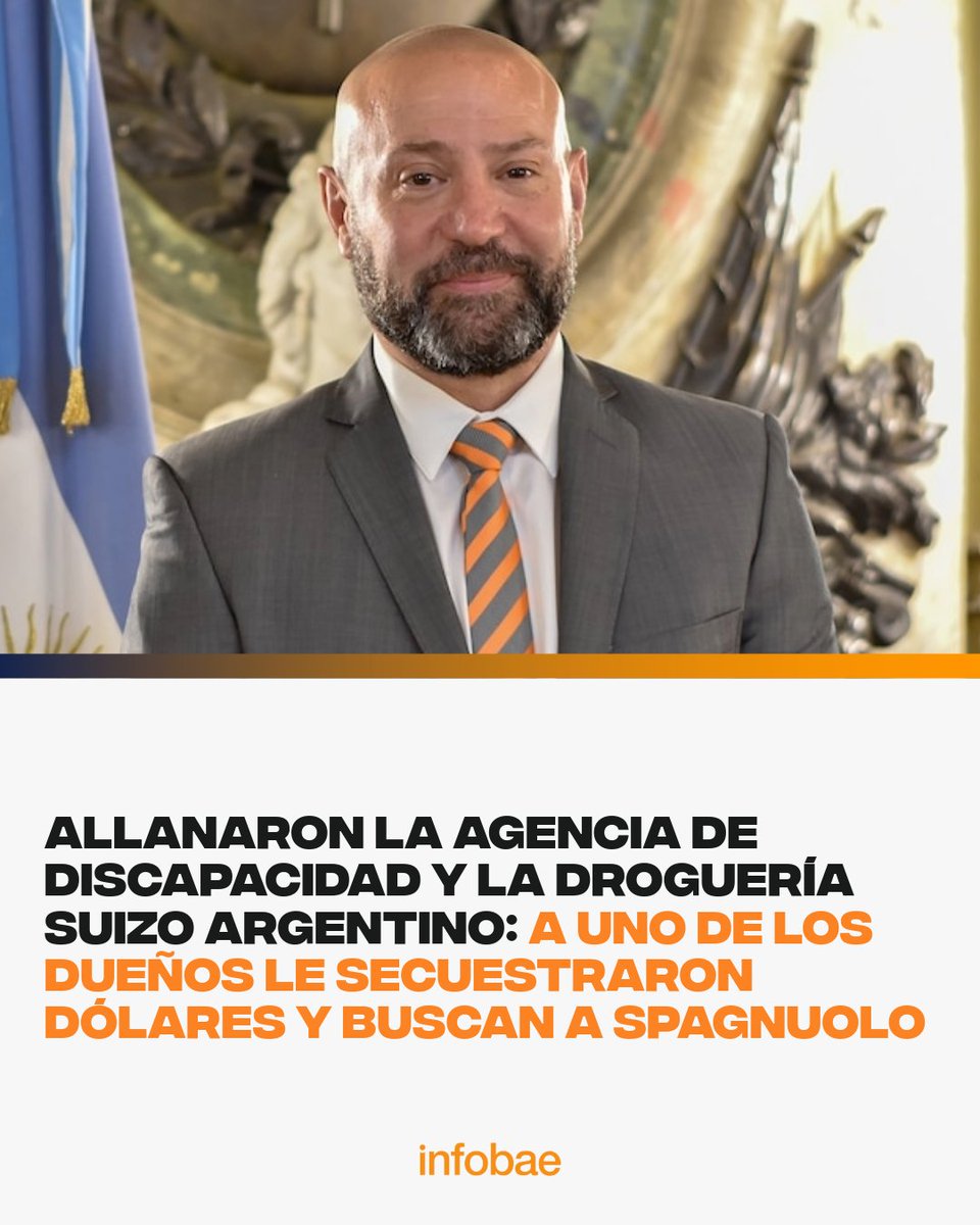 Allanaron la Agencia de Discapacidad y la droguería Suizo Argentino: a uno de los dueños le secuestraron dólares y buscan a Spagnuolo infob.ae/3JqOmOa