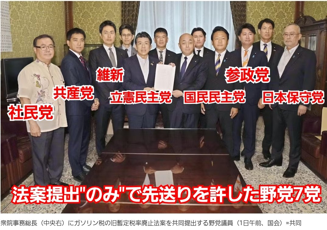 国会閉会中も議論は進んでいるんだ！
と往生際悪く叫んでいた茶番野党支持の皆様方、お疲れ様でした。

さて、この茶番いつまで続けます？
#ガソリン暫定税率廃止の真実