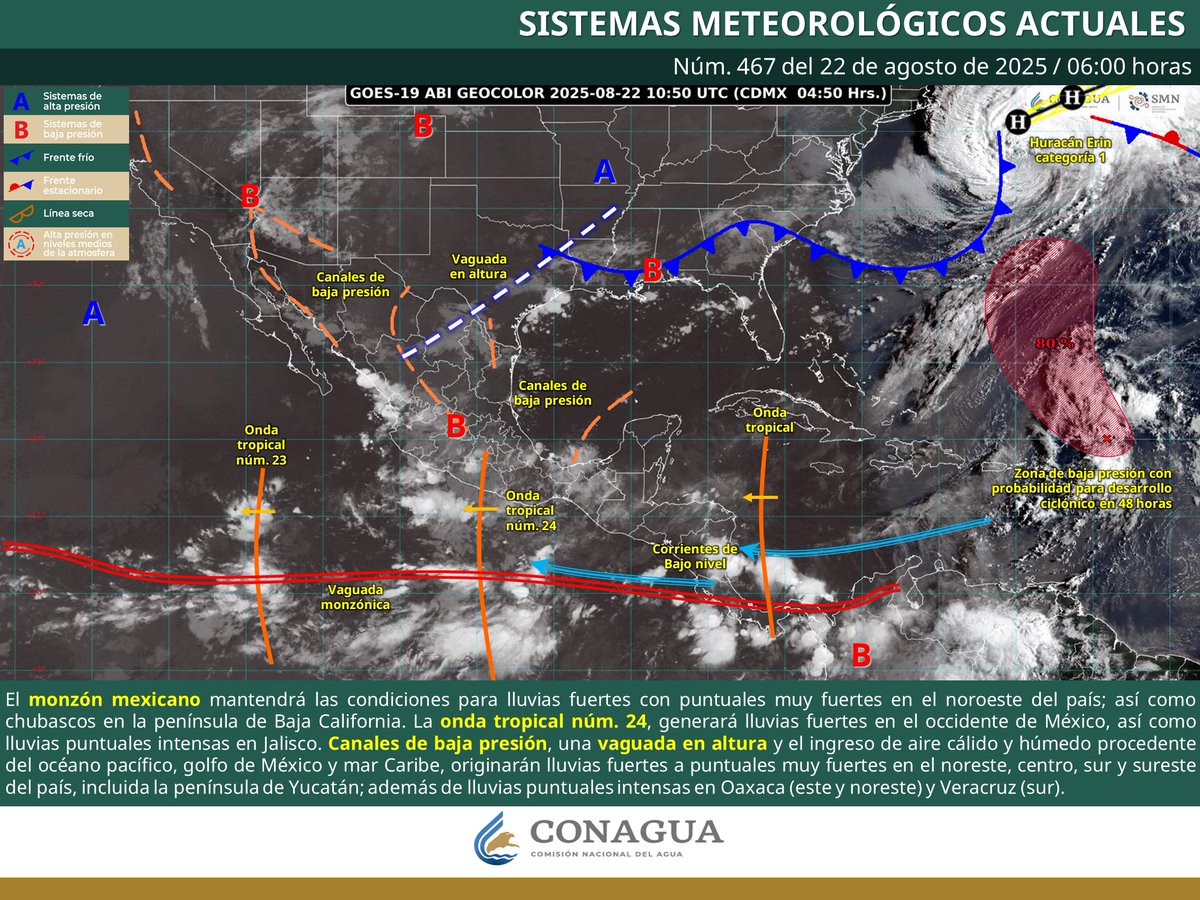 #Pronóstico Meteorológico General de las 06:00 horas. Consúltalo en: smn.conagua.gob.mx/es/pronosticos…