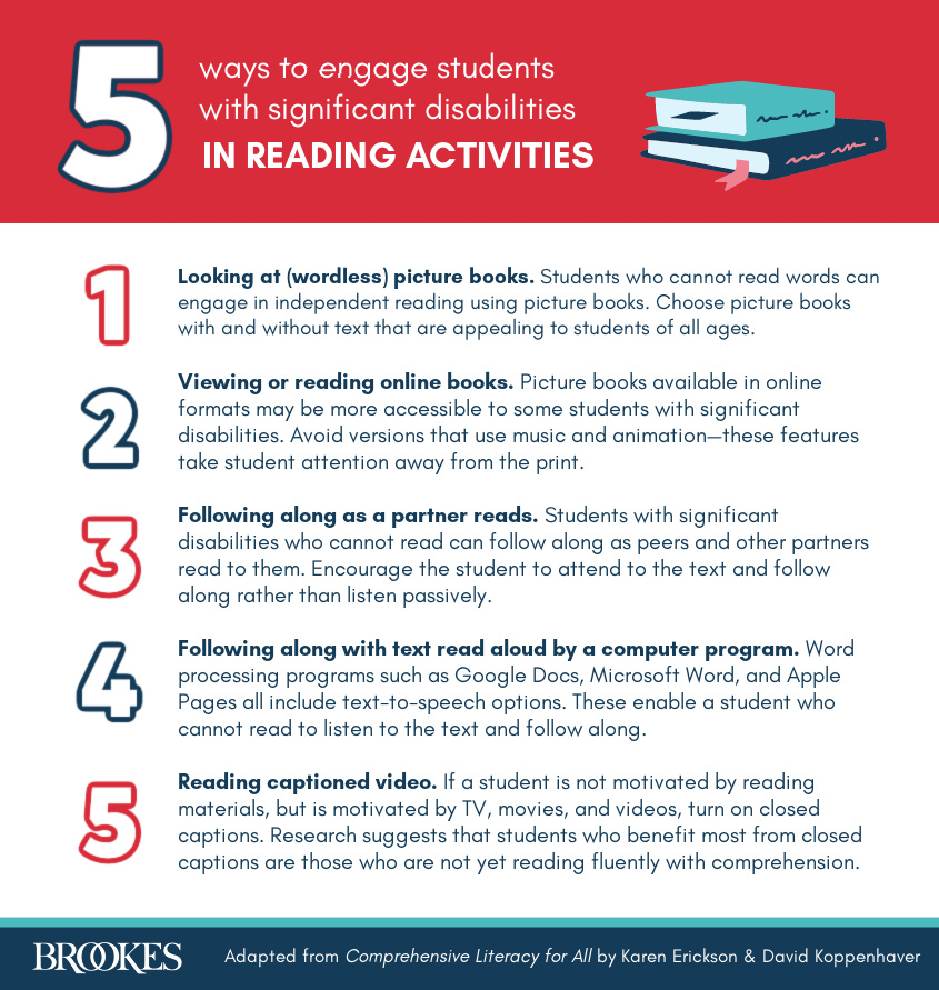 BrookesPubCo's tweet image. Turning on closed captions for videos, TV shows, &amp;amp; movies is an easy way to engage #StudentsWithDisabilities in reading activities. (Adapted from Comprehensive Literacy for All. Learn more: ecs.page.link/Rc7S4) #LanguageandLiteracy #LiteracyForAll #SpecialEducation #SLP