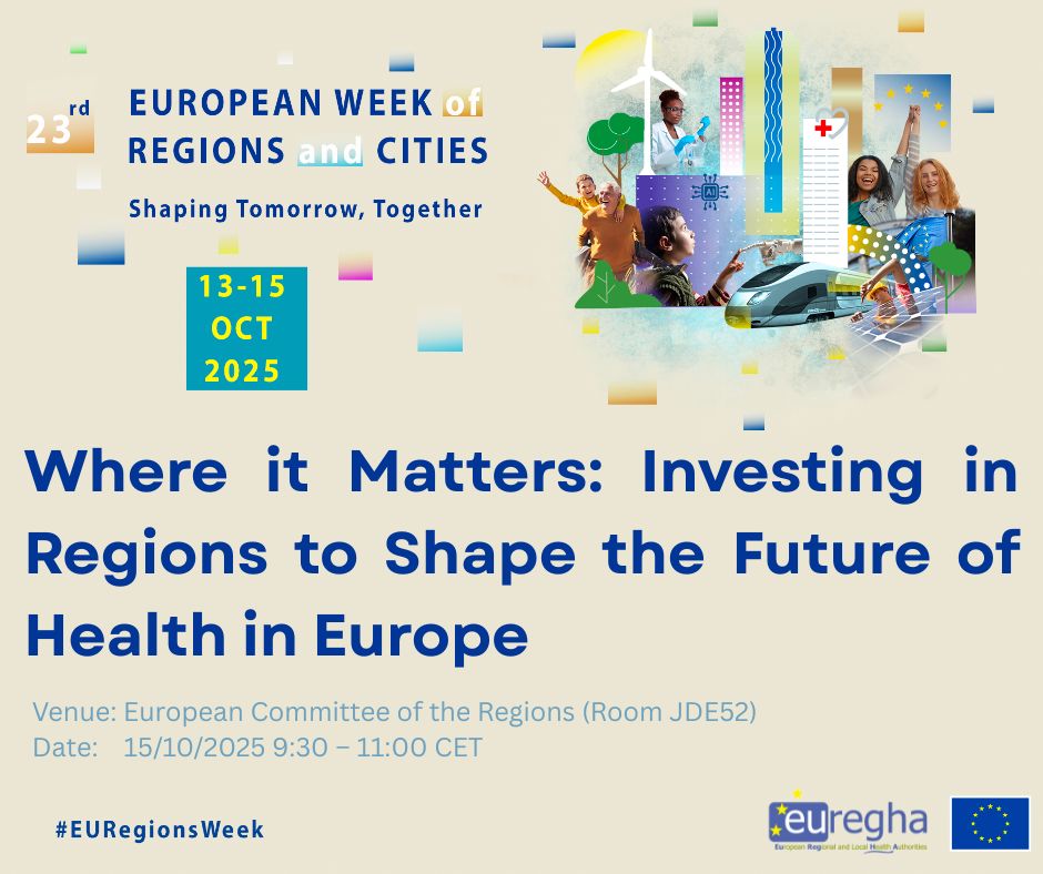 🏥 Why do regions matter in health? Because that’s where innovation begins.
Join us at #EURegionsWeek for our session on how cohesion policy &amp; EU health funding can empower regions to lead the health transformation.
🗓️ 15 Oct | 09:30 CET
🔗 Register: lnkd.in/g3A45zFB