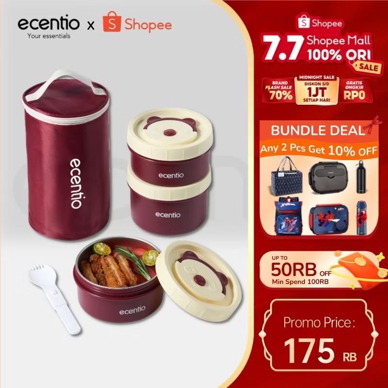 AuthenticMinume's tweet image. Ecentio lunch box tas set 3pcs merah Kotak Makan anti tumpah 304 Stainless Steel
s.shopee.co.id/8KfWdCUR8u

#lunchbox #lunchboxset #kotakmakan #kotakbekal #racunshopee #racunshopeecheck #racunshopeecheckout #SpillRacunShopee #terbaikdishopee #shopeehaul #belanjashopee #ShopeeID