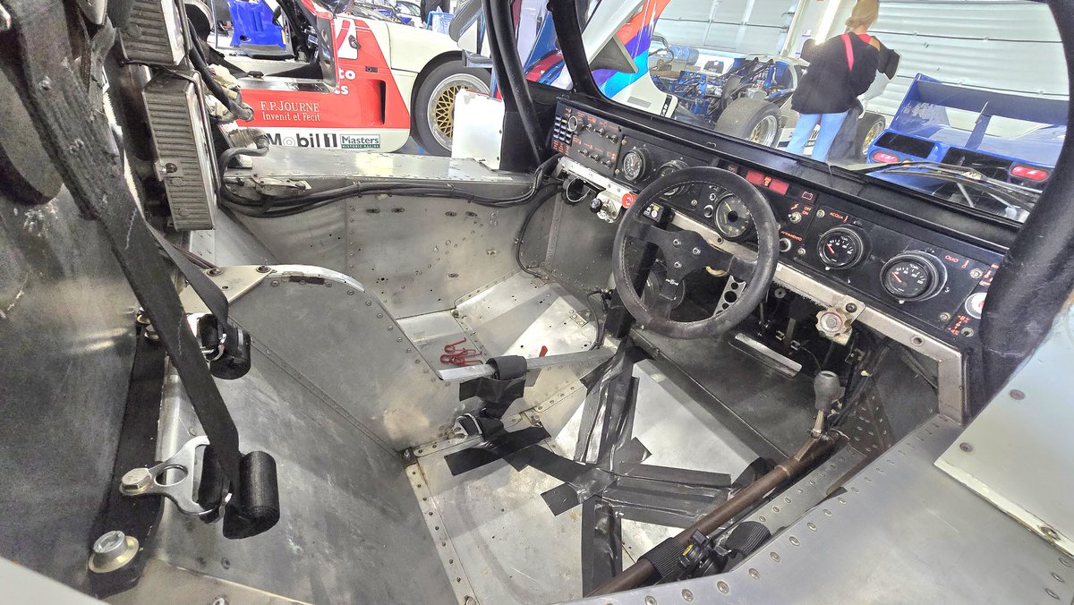 More retro sports cars, the Lancia LC2/83. 
No engine pics 😢 
Sparse  cockpit!
#SilverstoneFestival