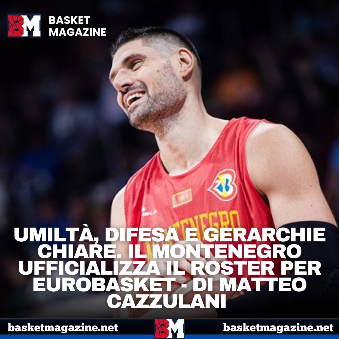 MatteoCazzulani's tweet photo. 🚨🏀
Umiltà, determinazione e gerarchie chiare sono la maniera in cui il Montenegro tenterà il passaggio del turno a gironi ad Eurobasket. 

Ne ho scritto su 'Basket Magazine' 👇🏽 

https://t.co/qxJvyHSsii 

#Eurobasket2025 
#Eurobasket 
#KSCG https://t.co/WsiBe6IKbq
