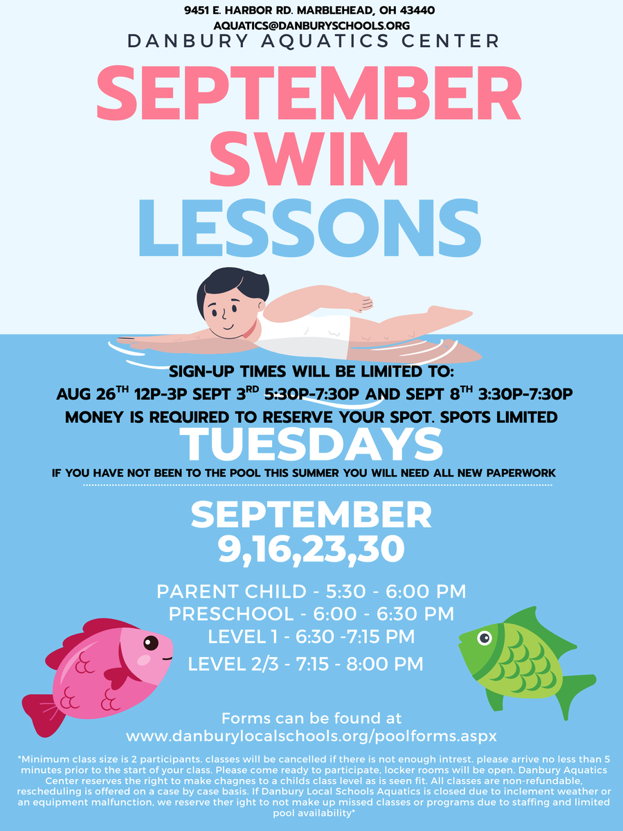 drprstarr's tweet photo. September swim lessons are here. Please join us. Sign-ups are limited so please pay attention to sign-up dates and times so you do not miss out.  You must pay and fill out forms beforehand to reserve a spot, for the 9th. https://t.co/bOL91GH80l