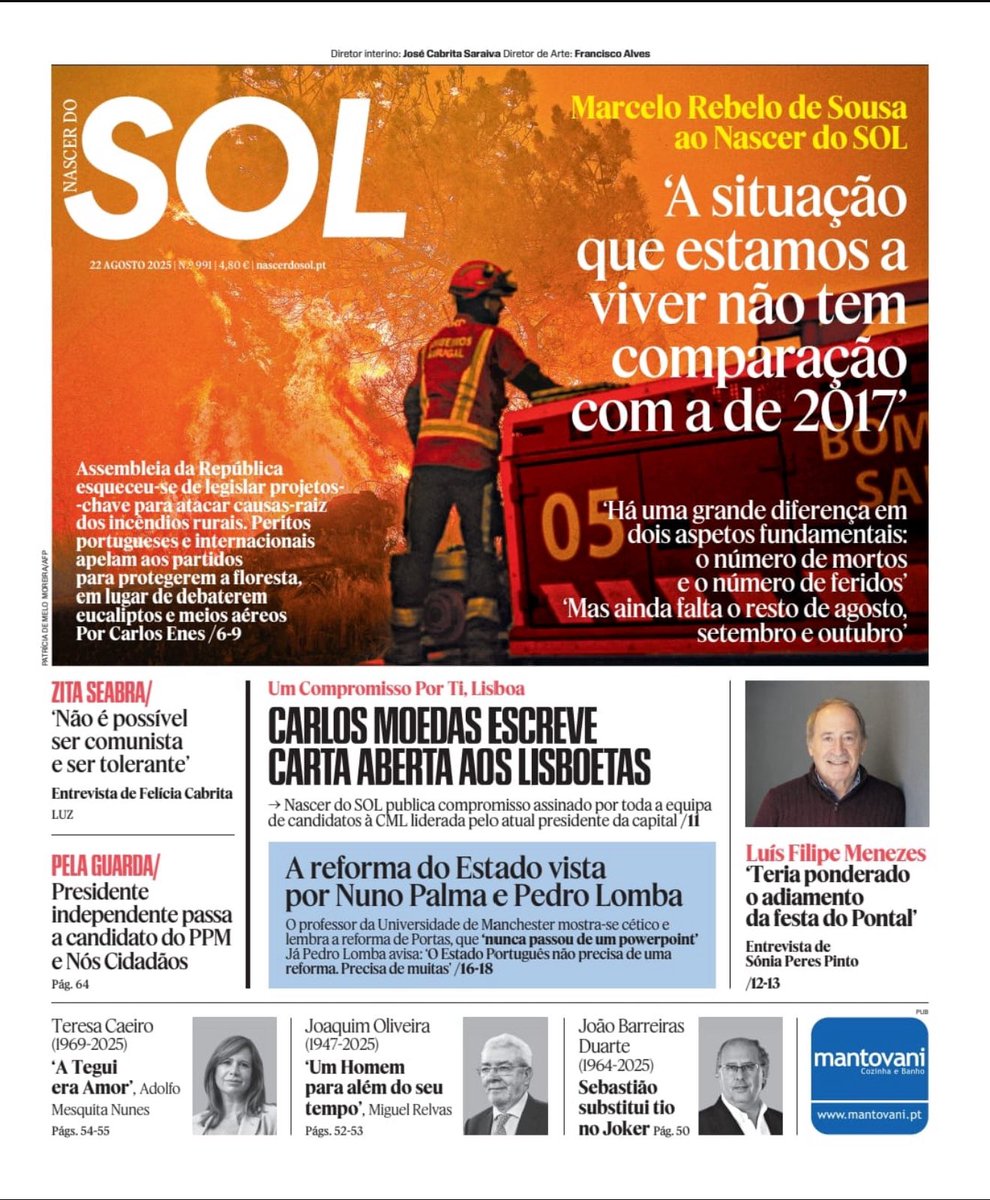 O SOL com outra vida, hoje até já saem notícias no Expresso e no Observador a citar algumas das notícias publicadas. Um SOL com nova vida, mas que depende de quem compre o jornal, na versão digital ou em papel… Vamos a isso.
