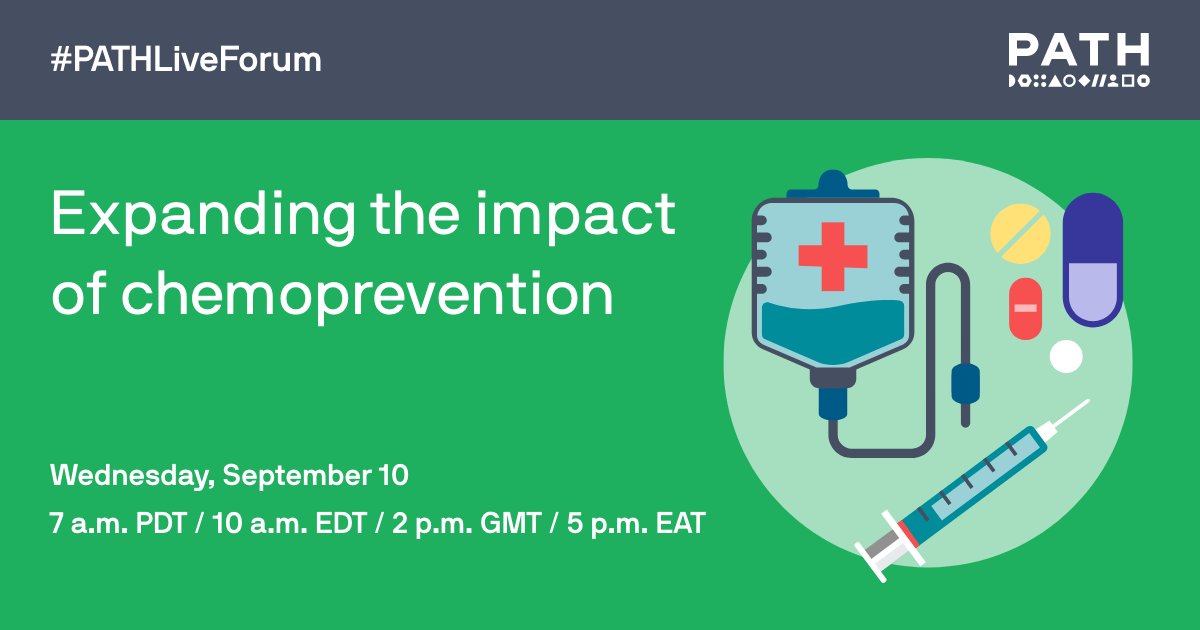 PATHtweets's tweet photo. We’re entering a new phase in #malaria prevention—but scaling impact requires overcoming challenges in policy, financing & delivery. Join us for this #PATHLiveForum on chemoprevention, supported by a @GSK unrestricted educational grant: https://t.co/kewD2Y0XQk
#WorldMosquitoDay https://t.co/e1k97xD8Zd