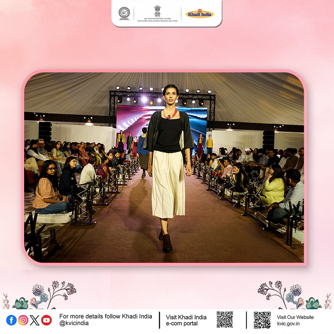 kvicindia's tweet photo. खादी आज आधुनिक भारत की सच्ची पहचान बन चुकी है।

भारत का जन - जन और विशेषकर युवा वर्ग, खादी ग्रामोद्योग द्वारा तैयार किए जा रहे वस्त्रों की ओर अभूतपूर्व आकर्षण दिखा रहा है।

आज खादी केवल एक कपड़ा या वस्त्र ही नहीं, बल्कि आत्मनिर्भरता, स्वाभिमान और नए भारत की ताक़त का प्रतीक बन चुकी है।

#KVIC #Khadi
#KhadiIndia
#KhadiWave
#Swadeshi
#Artisans
#VocalForLocal
#KhadiRevolution
#KhadiForNation
#KhadiRising
#KhadiForFashion
#MyKhadiMyPride
#MyProductMyPride
#MakeinIndia
#ViksitBharat
#11YearsOfKhadi
#AatmanirbharBharat