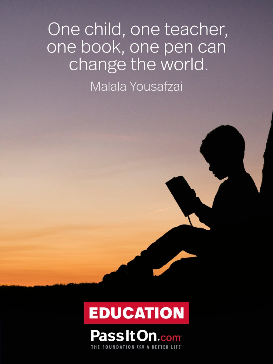 One child, one teacher, one book, one pen can change the world. Malala Yousafzai
#education #passiton #values #Malala