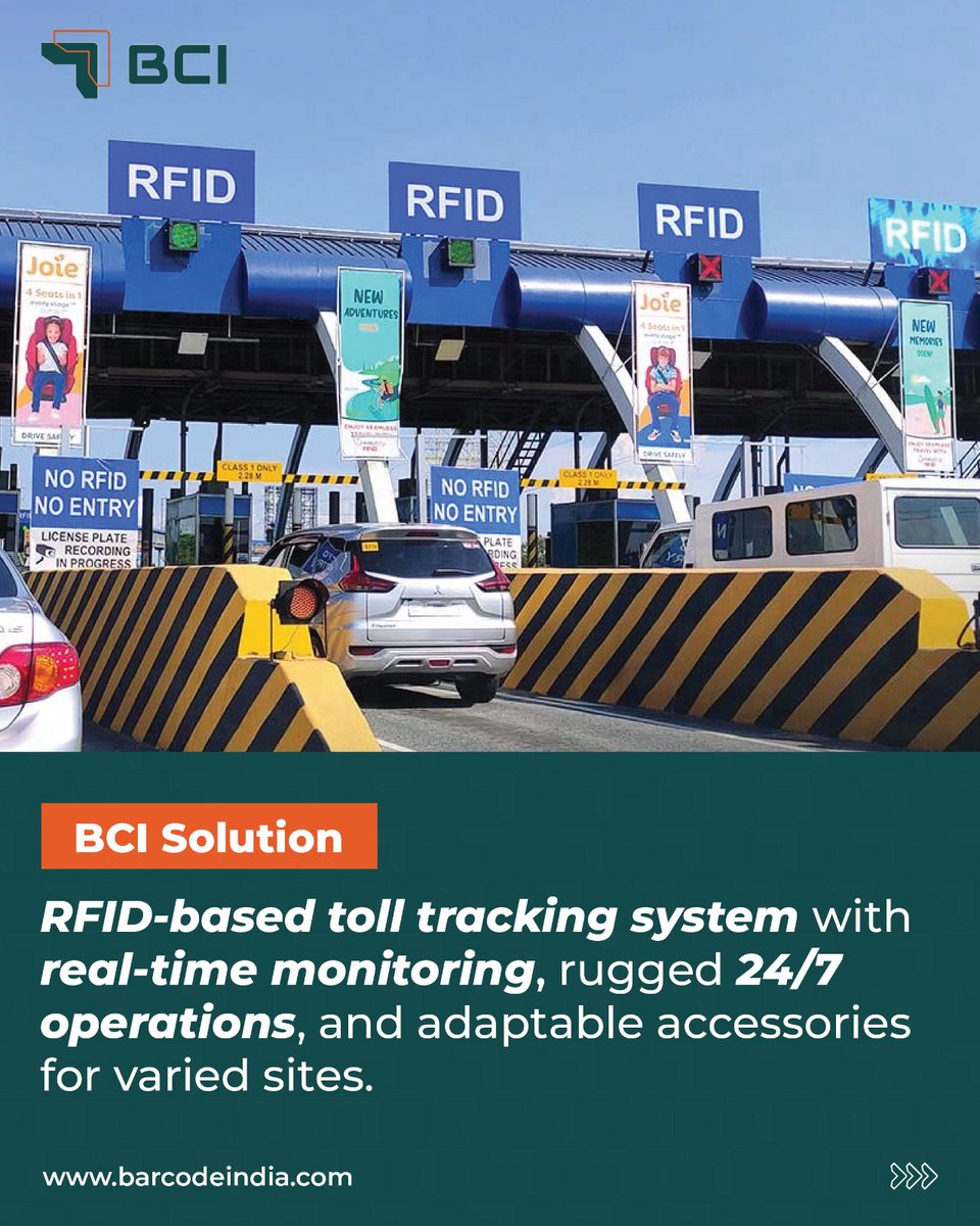 BarCodeIndialtd's tweet image. When India’s highway tolls faced congestion, errors, and revenue leakages — Bar Code India stepped in with innovation.

Read the full success story:
barcodeindia.com/case-study/net…

Smarter tolls. Smoother journeys.

#BarCodeIndia #RFIDIndia #TollCollection #SmartTransport #SupplyChain