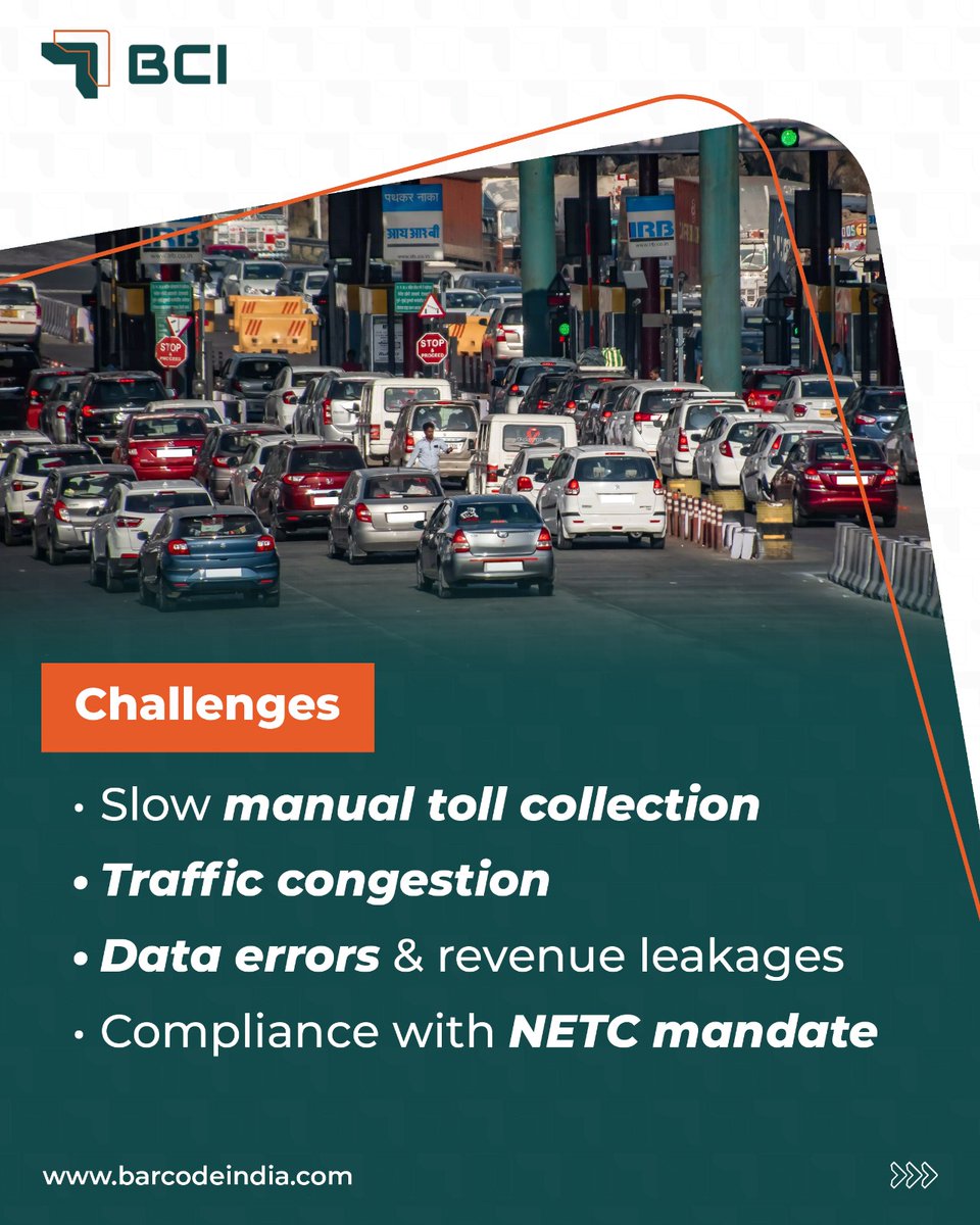 BarCodeIndialtd's tweet image. When India’s highway tolls faced congestion, errors, and revenue leakages — Bar Code India stepped in with innovation.

Read the full success story:
barcodeindia.com/case-study/net…

Smarter tolls. Smoother journeys.

#BarCodeIndia #RFIDIndia #TollCollection #SmartTransport #SupplyChain