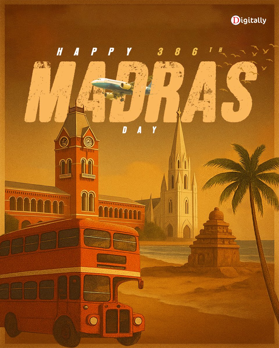 digitallynow's tweet image. 386 years young &amp;amp; still serving vibes, #HappyMadrasDay 🌇

Namma ooru forever iconic! 💙 

From Team #Digitally

#MadrasDay #MadrasDay2025