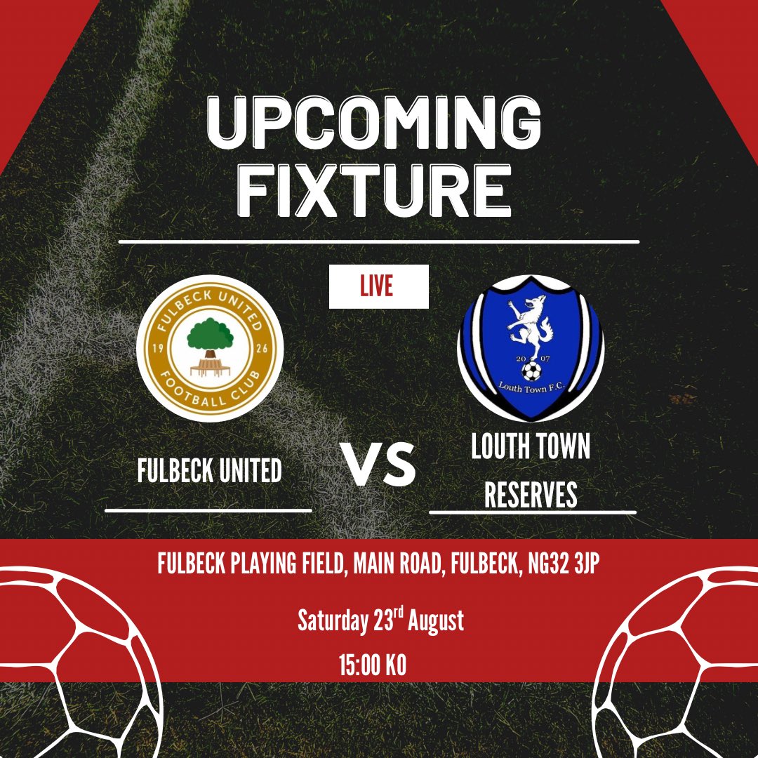 And the season starts here!

Tomorrow we host Louth Town Reserves in the <a href="/lincsleague/">Lincs League</a> prem

KO 15:00 🕒 

Appreciate all your support tomorrow!

🌳🔴⚫️🌳