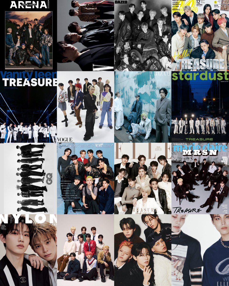 Clรญodhna ๐ | SLOW (@clioyshjhn) on Twitter photo #TREASURE's MAGAZINE GIGS:
โข ARENA
โข W (T5)
โข DAZED KR
โข CANCAM
โข VANITY TEEN
โข VOGUE JP
โข HARPER BAZAAR KR (๐ฆ๐ค๐ฐ๐ฎ)
โข STARDUST
โข GQ KR
โข ViVi JP
โข ELLE JP
โข MARIE CLAIRE KR
โข NYLON JP (๐จ๐ค)
โข GQ JP
โข Depth EDITION 08 JP (Prodโ line)
โข ELLE (๐บ๐ฎ) #TREASURE's MAGAZINE GIGS:
โข ARENA
โข W (T5)
โข DAZED KR
โข CANCAM
โข VANITY TEEN
โข VOGUE JP
โข HARPER BAZAAR KR (๐ฆ๐ค๐ฐ๐ฎ)
โข STARDUST
โข GQ KR
โข ViVi JP
โข ELLE JP
โข MARIE CLAIRE KR
โข NYLON JP (๐จ๐ค)
โข GQ JP
โข Depth EDITION 08 JP (Prodโ line)
โข ELLE (๐บ๐ฎ)
