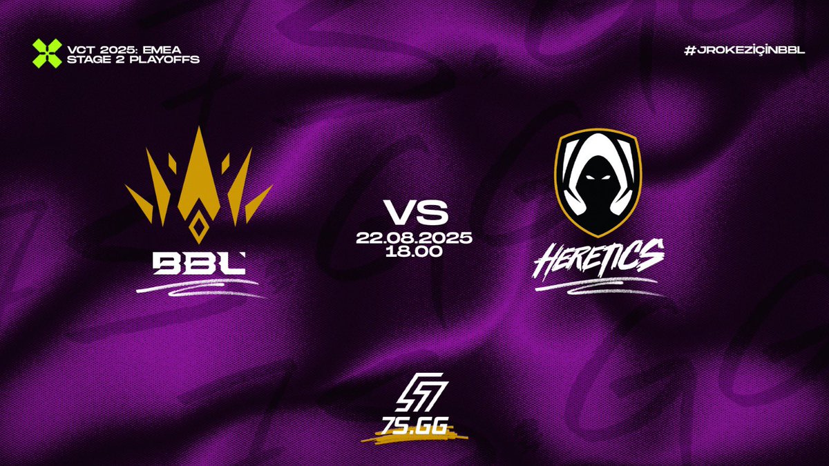 7S.GG (@7statesgg) on Twitter photo 🥁BBL'İN MAÇI VAR🥁 #JrokezİçinBBL
Temsilcimiz 👑BBL Esports, #VCTEMEA 2025 Stage 2 play-off'ları Kazananlar Çeyrek Finali’nde 🇹🇷Wo0t ve 🇹🇷RieNs’li Team Heretics ile karşılaşıyor.
🎯<a href="/valesports_emea/">VALORANT Esports EMEA</a>
🆚<a href="/TeamHeretics/">Team Heretics</a>
🕕18.00
#FORZABBL 🥁BBL'İN MAÇI VAR🥁 #JrokezİçinBBL
Temsilcimiz 👑BBL Esports, #VCTEMEA 2025 Stage 2 play-off'ları Kazananlar Çeyrek Finali’nde 🇹🇷Wo0t ve 🇹🇷RieNs’li Team Heretics ile karşılaşıyor.
🎯<a href="/valesports_emea/">VALORANT Esports EMEA</a>
🆚<a href="/TeamHeretics/">Team Heretics</a>
🕕18.00
#FORZABBL