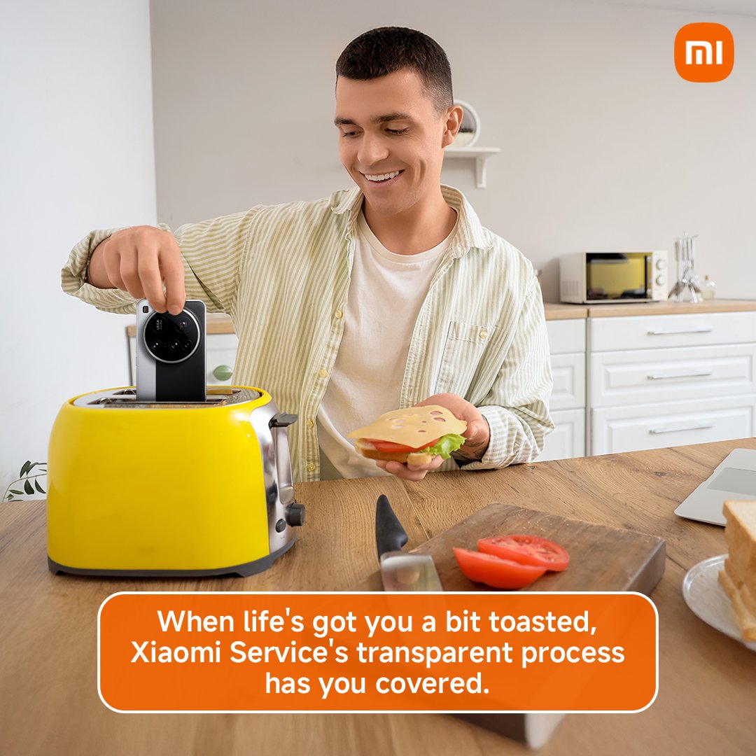Crumbs, spills, or slips, life has its moments.

But with Xiaomi Service, clarity &amp; care are always on the menu.

#XiaomiCare