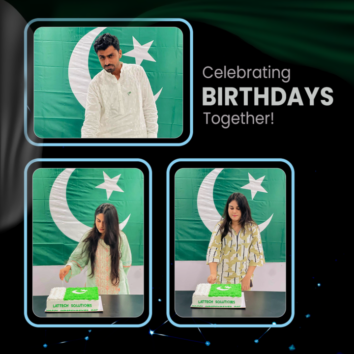 LattechS's tweet image. 💚 Jazba, smiles &amp;amp; cake 🎂
Lattech celebrated #14August with unity &amp;amp; innovation 🚀
#PakistanZindabad 
#14August 
#Innovation
#LattechSolutions