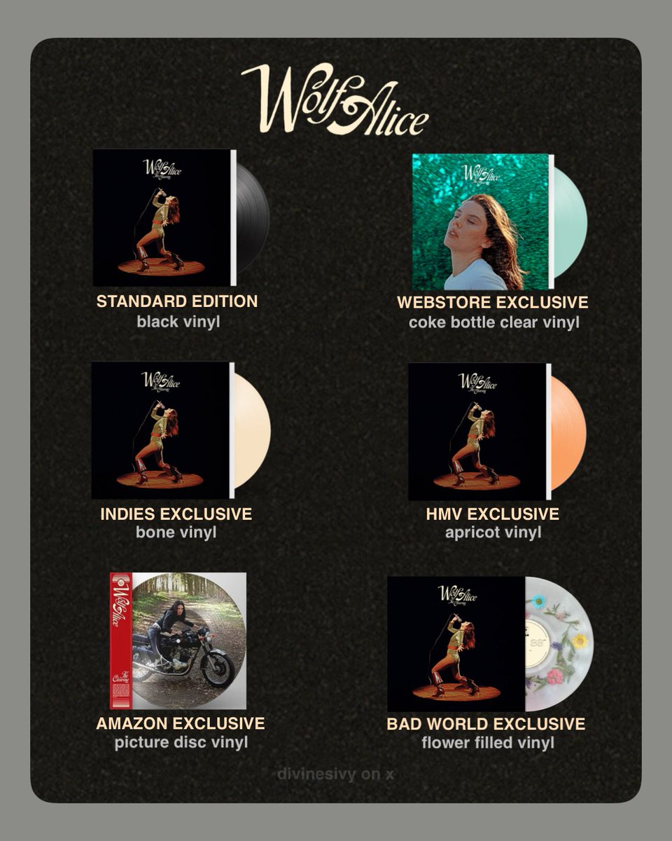 happy laufey/wolf alice release day!! 

— which variant you picked up/are you going to buy? 🩵🤎