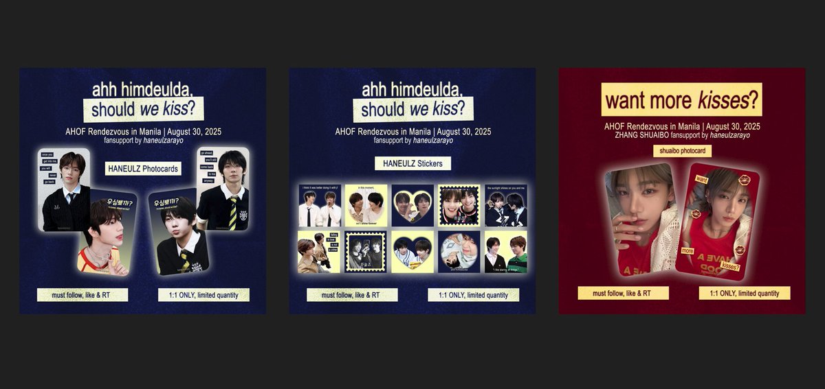 deni ˚。⋆。˚☽˚。⋆ (@haneulzarayo) on Twitter photo ahof rendezvous in manila ⋆。˚ ☁︎ ˚。
⋆₊˚⊹ for jl, park han & zhang shuaibo ♡
fan support freebies by <a href="/haneulzarayo/">deni ˚。⋆。˚☽˚。⋆</a>
ㅡ a thread ahof rendezvous in manila ⋆。˚ ☁︎ ˚。
⋆₊˚⊹ for jl, park han & zhang shuaibo ♡
fan support freebies by <a href="/haneulzarayo/">deni ˚。⋆。˚☽˚。⋆</a>
ㅡ a thread