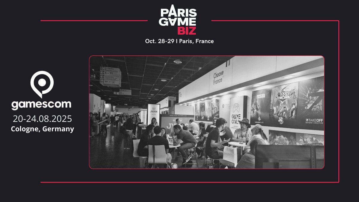ParisGameBiz's tweet photo. 📢 Studios applications and buyers registrations are still open for #PGB25 ! Feel free to meet us at @Gamescom if you would like more information or just to have a chat.

🎮 Studios: https://t.co/TISi5VvNPQ

👔 Buyers (publishers and investors): https://t.co/bjyG76qhrj https://t.co/1kPsryVPKF
