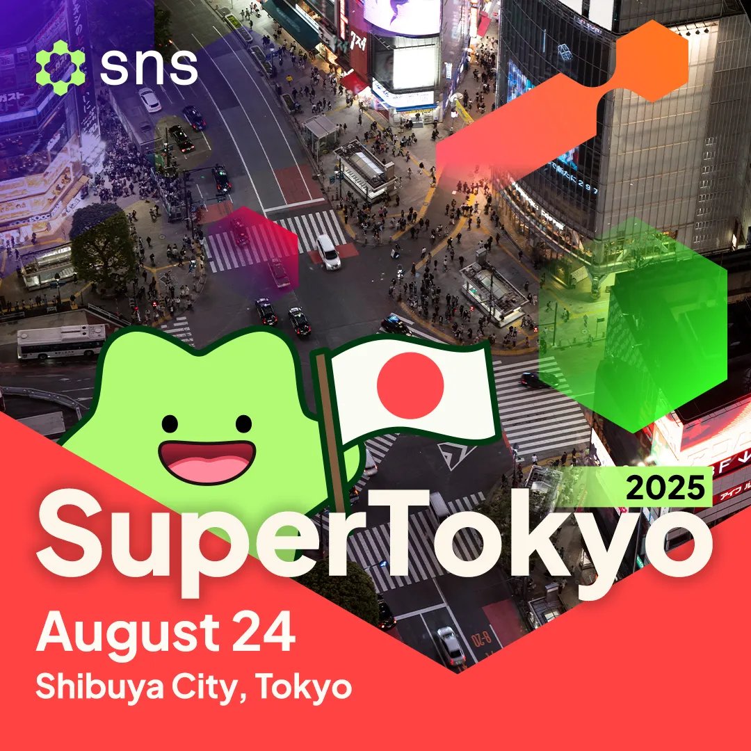 sns.sol (@sns) on Twitter photo Next stop: SuperTokyo 2025 with <a href="/SuperteamJapan/">Superteam Japan</a> 🇯🇵
Catch our CEO <a href="/aomdotsol/">aom.sns.sol</a> on stage for a pitching session, then swing by the SNS booth to play mini-games & win your own .sol domain.
Tokyo is about to get a taste of Solana identity. See you there! Next stop: SuperTokyo 2025 with <a href="/SuperteamJapan/">Superteam Japan</a> 🇯🇵
Catch our CEO <a href="/aomdotsol/">aom.sns.sol</a> on stage for a pitching session, then swing by the SNS booth to play mini-games & win your own .sol domain.
Tokyo is about to get a taste of Solana identity. See you there!