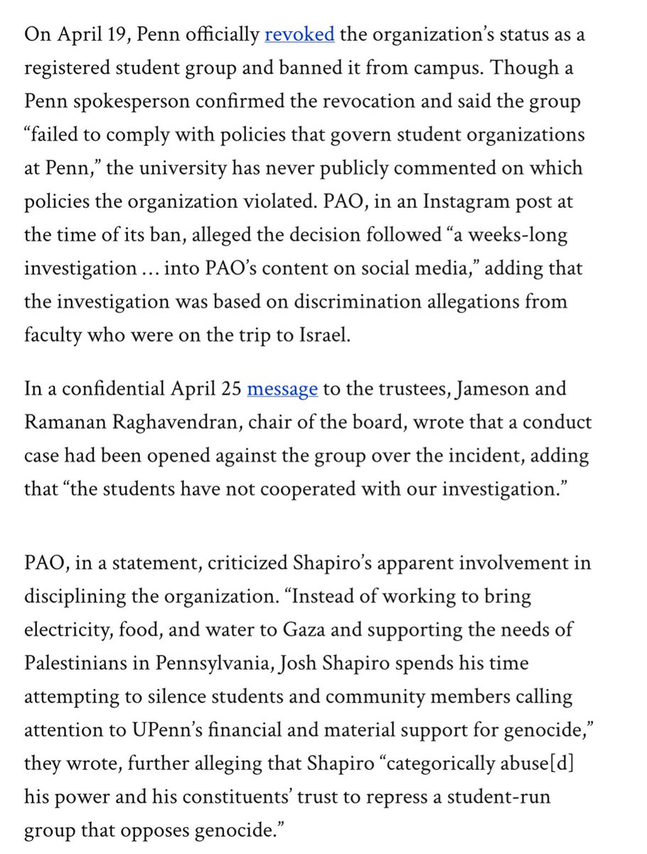 It was always clear that the reason the Democrats couldn’t stand with the students during the campus protests and as they were being brutalized by state forces was because it’s what they themselves wanted and they had been working behind the scenes to punish those students.