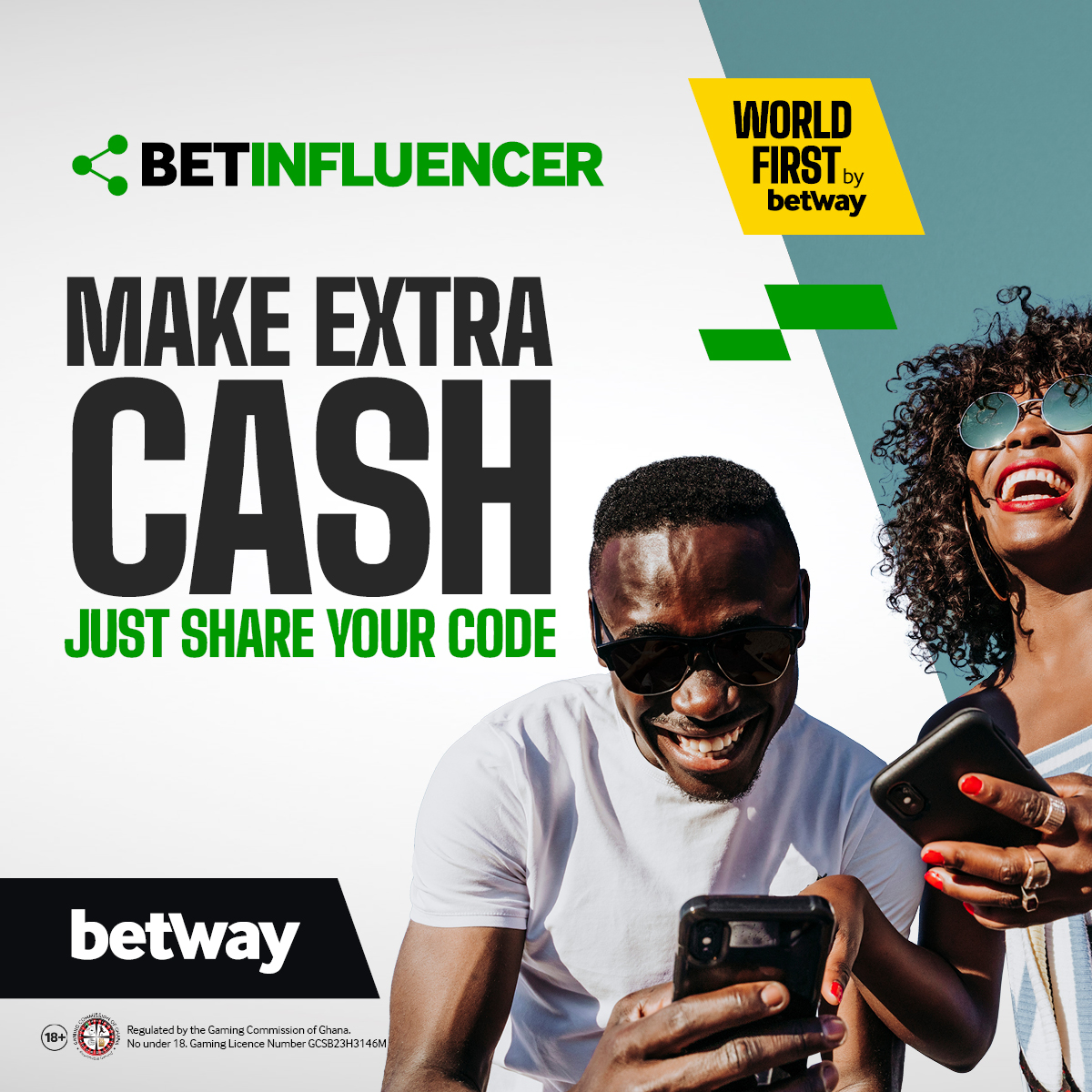 betway_gh's tweet photo. π«‘ Chale the weekend dey the corner. Games deyπ€© π₯
Share your code with your big boys and chairman and earn with BetInfluencer π
#SharetheCode https://t.co/K48Yx2ZFvi