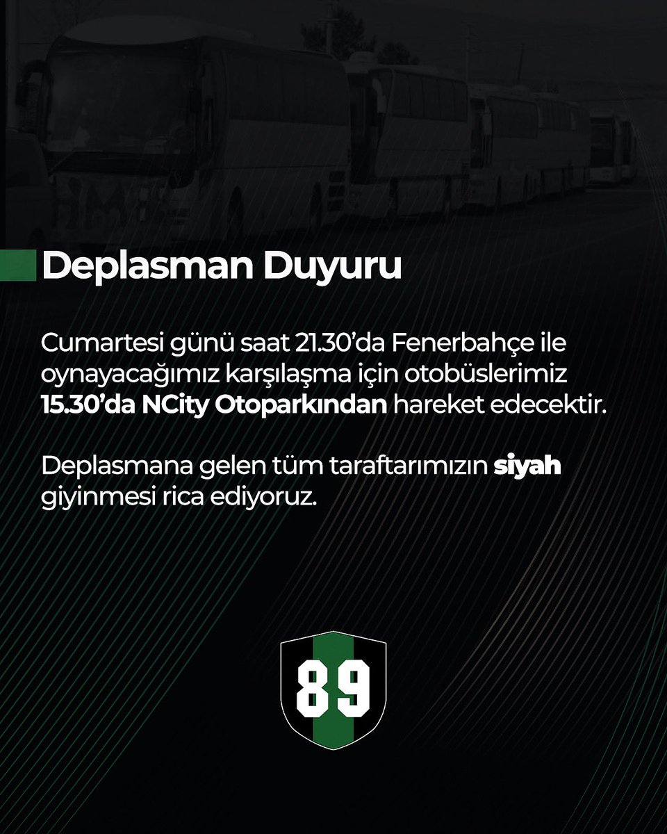 📢 Deplasman Duyuru