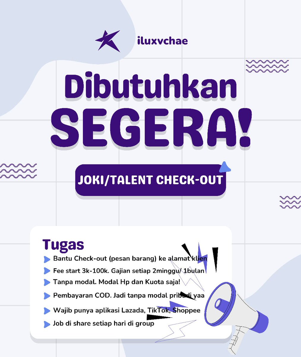 iluvxchae's tweet photo. Haii gais aku masih open member baru buat grup joki co nya yaa, mumpung udh deket event gajian sale join skrng yuk biar bisa cuan bareng🤑🤑 Tanpa modal yaa, udah pasti cuann sebulan gajian 2x fee start 3k-100k sekali co
https://t.co/SEI0sMkgzE

#zonauang #zonaBU https://t.co/9DMrgtOCup