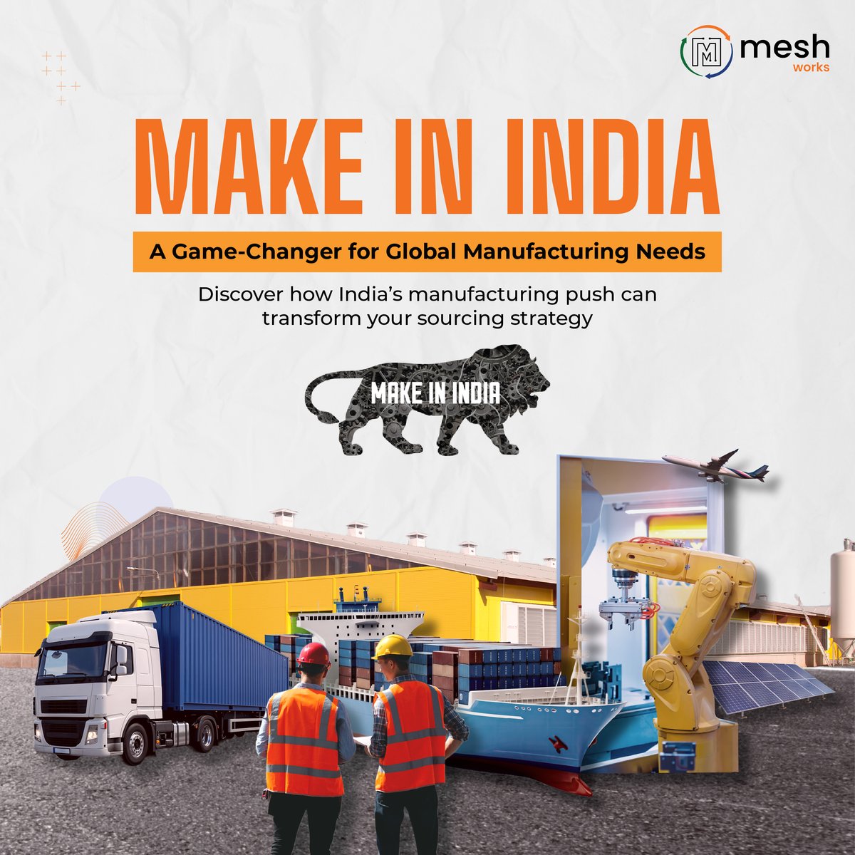 MESHsourcing's tweet image. India is reshaping global supply chains 🇮🇳✨

With $26B+ in incentives, world-class logistics &amp;amp; skilled talent, Make in India is a sourcing advantage.

With Mesh Works you can:
✔️ Find verified suppliers
✔️ Run reverse auctions
✔️ Cut cost, time &amp;amp; risk

#MakeInIndia #MESHWorks