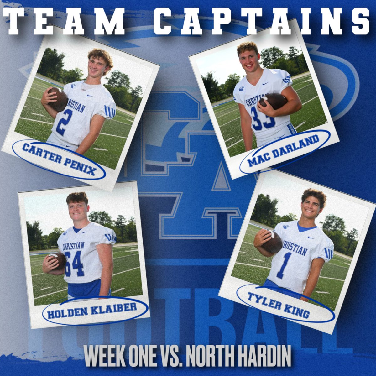 BLESSED to have such amazing young men leading our team each and every day! LCA v. N. Hardin in the ecampus.com Bowl tonight at Eagle Valley. #WEARELCA
