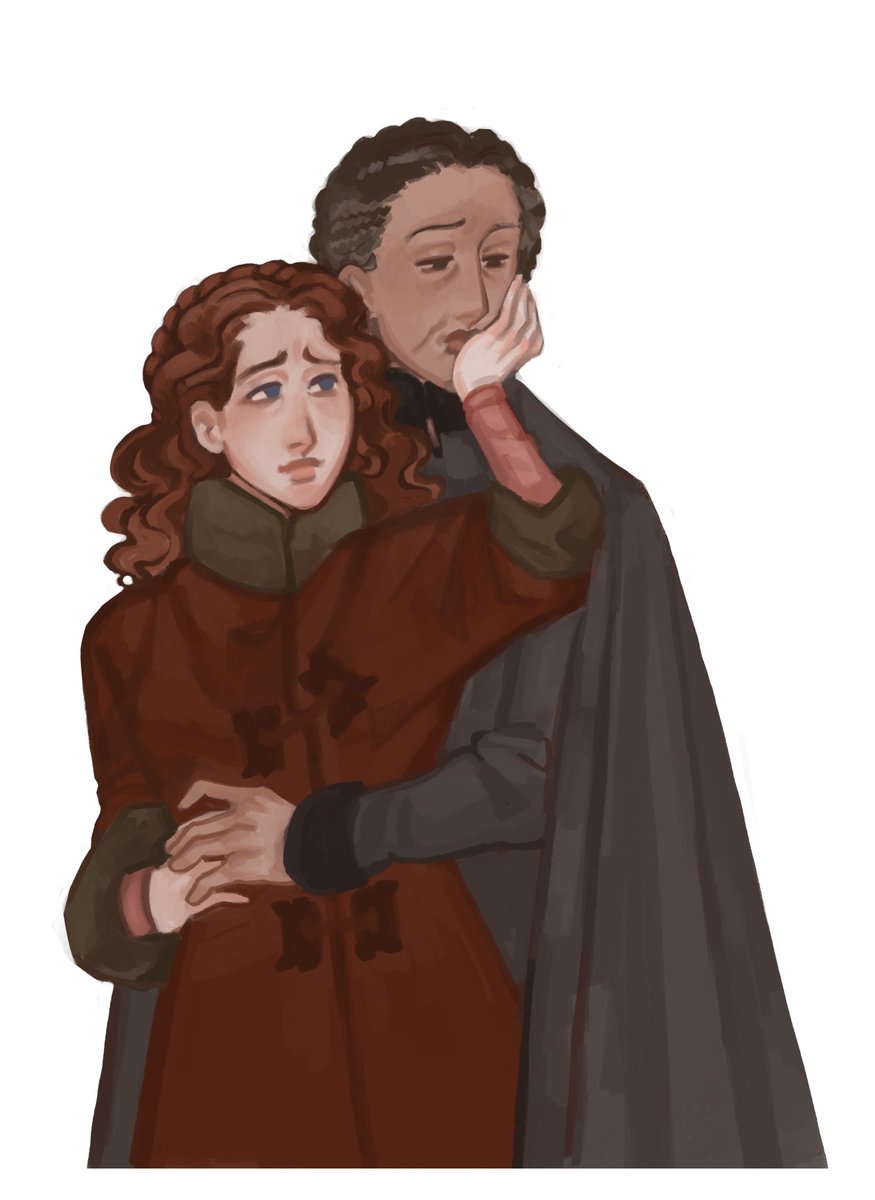 “My pain fits in the palm of your freezing hand
Taking mine, but it’s been promised to another”
🩸 Jeyne Tully Bolton &amp; Barbrey Dustin

comm by the lovely <a href="/nautieval/">CROKEBACK MOUNTAIN 🐋</a> &lt;3