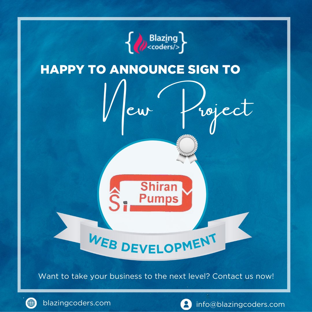 blazingcoders1's tweet image. 🚀 We are excited to announce that Blazingcoders is building a new web development project for Shiran Pumps. 💻🌐✨
Want to grow your business online? Let’s build success together—contact us today! 🌐
blazingcoders.com info@blazingcoders.com

#Blazingcoders #WebDevelopment