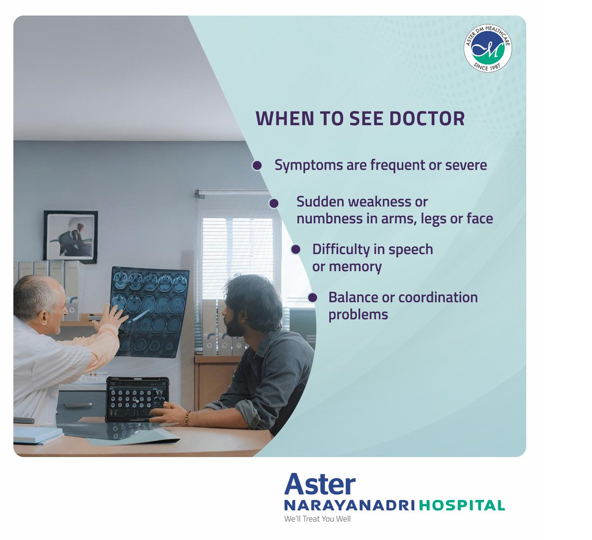 asternarayanadr's tweet photo. Not all headaches are simple! Brain tumors can show signs like persistent headaches, vision or hearing changes, nausea, or sudden imbalance. Early diagnosis can save lives—don’t ignore the warning signs. Consult our neurologists today.
.
.
#BrainTumorAwareness #NeuroHealth https://t.co/lfNbZqgE26